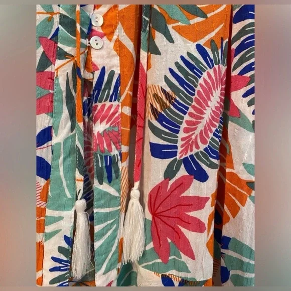 Nicole Miller Women’s Large Boho Maxi Tropical Skirt with Slit Leg Rayon - Picture 6 of 13